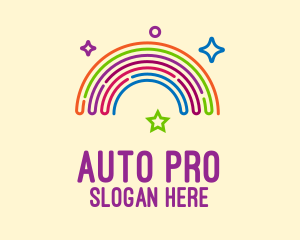 Lgbtq - Colorful Neon Rainbow logo design