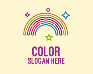 Colorful Neon Rainbow  logo design