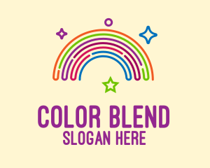 Colorful Neon Rainbow  logo design