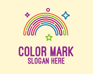 Colorful Neon Rainbow  logo design