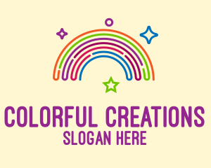 Colorful Neon Rainbow  logo design