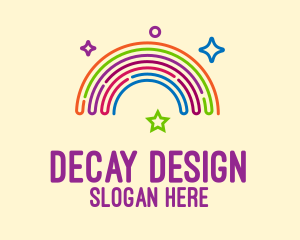 Colorful Neon Rainbow  logo design