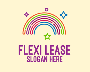 Colorful Neon Rainbow  logo design