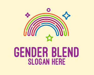 Gender - Colorful Neon Rainbow logo design