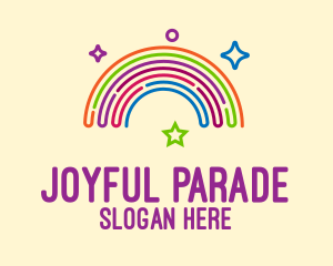 Parade - Colorful Neon Rainbow logo design