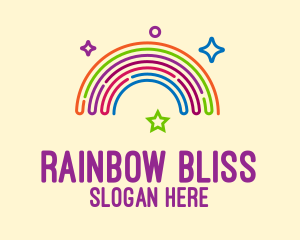 Lgbtq - Colorful Neon Rainbow logo design