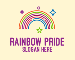 Gay - Colorful Neon Rainbow logo design