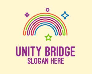 Inclusion - Colorful Neon Rainbow logo design