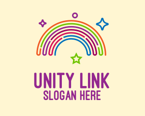 Colorful Neon Rainbow  logo design