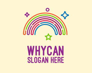 Lgbt - Colorful Neon Rainbow logo design