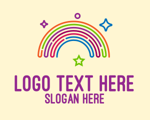 Lgbt - Colorful Neon Rainbow logo design