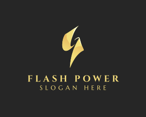 Gold Lightning Energy logo design