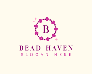 Heart Beads Bracelet logo design