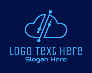 Cloud Computing - Digital Tech Cloud logo design