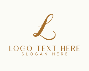 High End - Elegant Feminine Script logo design