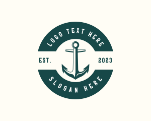 Ferry - Cruise Ship Anchor logo design