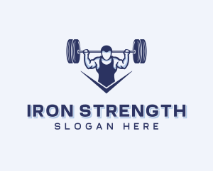 Weightlifting Strong Man logo design