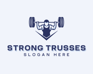 Weightlifting Strong Man logo design