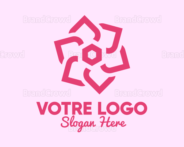 Pink Cosmetic Flower Logo