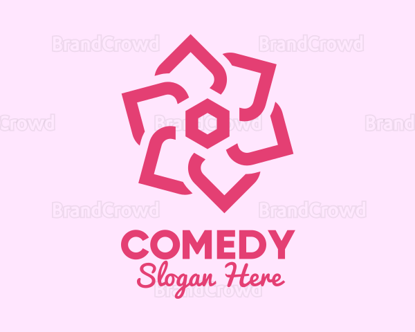 Pink Cosmetic Flower Logo