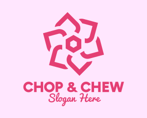 Simple - Pink Cosmetic Flower logo design