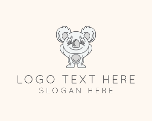 Kindergarten - Koala Animal Toy logo design