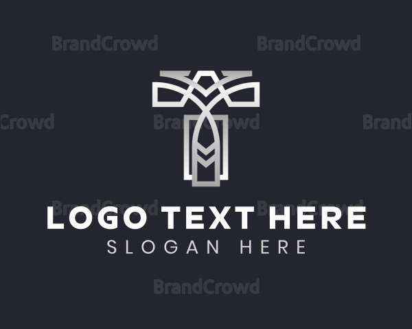 Luxury Silver Letter T Logo