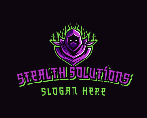 Stealth - Ninja Gaming Flames logo design