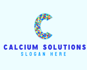 Ice Cream Sprinkles Letter C logo design