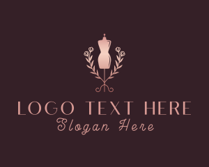 Retail Store - Dainty Floral Mannequin logo design