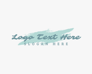 Teal - Fashion Watercolor Brand logo design