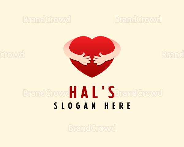 Caring Heart Hug Logo