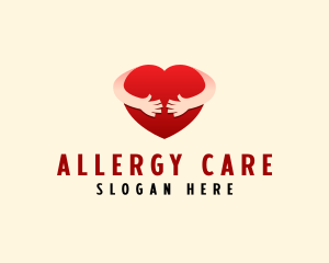 Caring Heart Hug  logo design