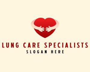 Caring Heart Hug  logo design