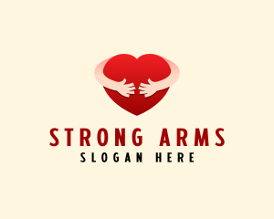 Arms - Caring Heart Hug logo design