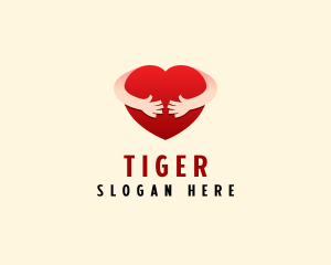 Support - Caring Heart Hug logo design