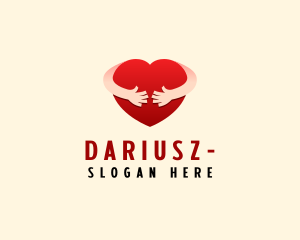 Community - Caring Heart Hug logo design