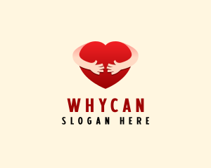 Support - Caring Heart Hug logo design