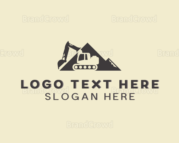 Industrial Construction Excavator Logo