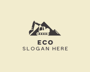 Heavy Equipment - Industrial Construction Excavator logo design