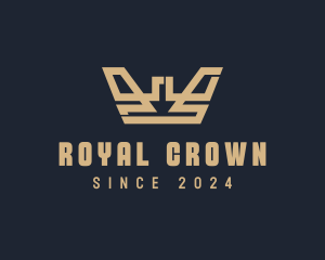 Beige Royal Crown logo design