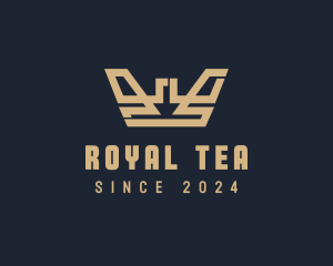 Beige Royal Crown logo design