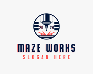 CNC Laser Milling logo design