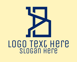 Unique - Abstract Digital Letter B logo design