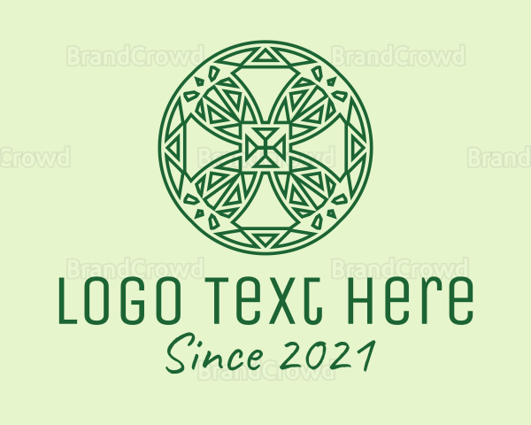 Green Organic Ornament Logo