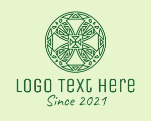 Centerpiece - Green Organic Ornament logo design