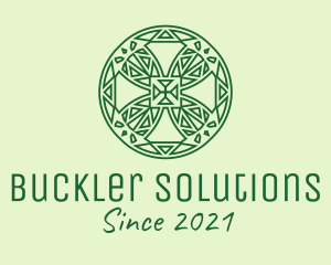 Buckler - Green Organic Ornament logo design