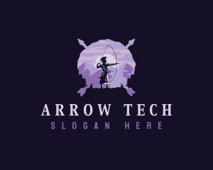 Archer Warrior Spartan logo design