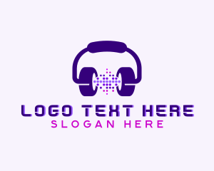 Night Club - Music Audio Headphones logo design