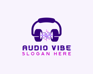 Soundwave - Music Audio Headphones logo design
